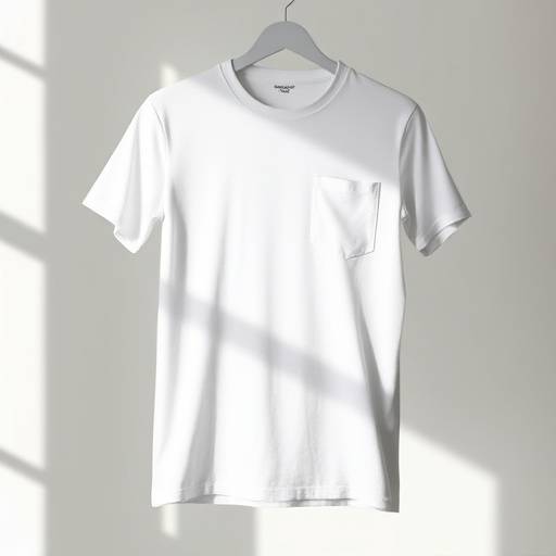 Camiseta básica com bolso e corte moderno.